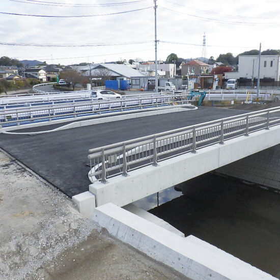 大野川（明神川）広域河川改修（社会資本）橋梁上部工工事