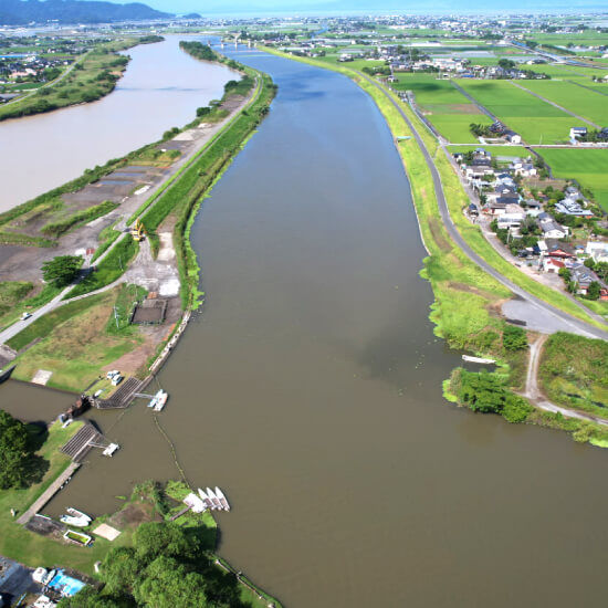 加勢川杉島地区中流河道掘削工事