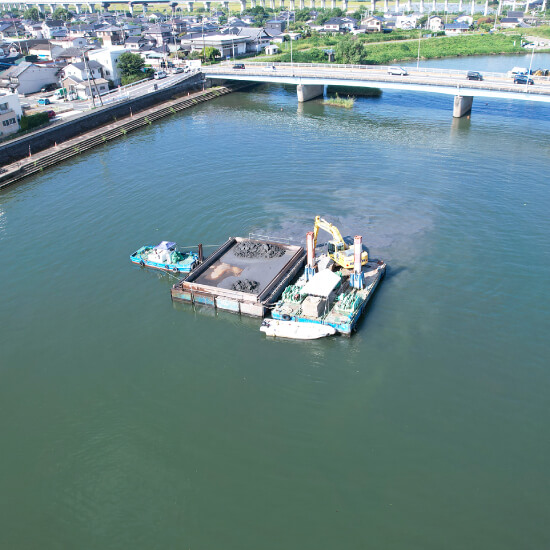 加勢川川尻地区（4工区）河道掘削工事